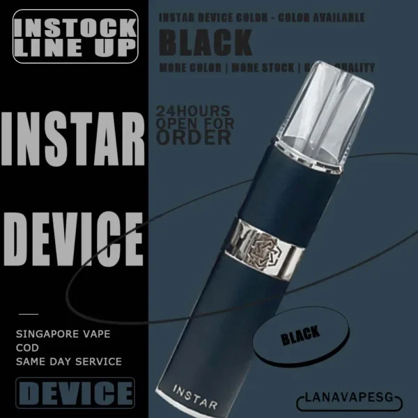 INSTAR DEVICE - SG VAPE SHOP COD INSTAR DEVICE designed with high end leather skin to get the unique touch experience ,is an exclusive and well designed vape to bring all vapers with great vaping experience. Specification : Battery: 400mAh Material: Leather Output Power: 8w Package Included  : 1 x Device 1 x Type C Cable ⚠️INSTAR DEVICE COMPATIBLE POD WITH⚠️ GENESIS POD J13 POD KIZZ POD LANA POD RELX CLASSIC POD R-ONE POD SP2 POD ZENO POD ZEUZ POD ⚠️INSTAR DEVICE AVAILABLE COLOR LINE UP⚠️ BLACK GREY PINK BLUE RED WHITE SG VAPE COD SAME DAY DELIVERY , CASH ON DELIVERY ONLY. ORDER BEFORE 5PM , SAME DAY NIGHT SLOT 7PM – 10PM RECEIVED PARCEL. TAKE BULK ORDER /MORE ORDER PLS CONTACT US : LANAVAPESG WHATSAPP VIEW OUR DAILY NEWS INFORMATION VAPE : LANAVAPESG CHANNEL