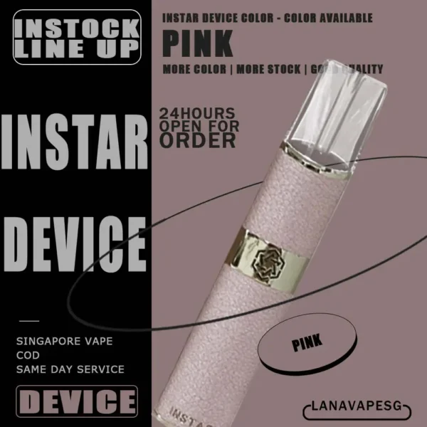 INSTAR DEVICE - SG VAPE SHOP COD INSTAR DEVICE designed with high end leather skin to get the unique touch experience ,is an exclusive and well designed vape to bring all vapers with great vaping experience. Specification : Battery: 400mAh Material: Leather Output Power: 8w Package Included  : 1 x Device 1 x Type C Cable ⚠️INSTAR DEVICE COMPATIBLE POD WITH⚠️ GENESIS POD J13 POD KIZZ POD LANA POD RELX CLASSIC POD R-ONE POD SP2 POD ZENO POD ZEUZ POD ⚠️INSTAR DEVICE AVAILABLE COLOR LINE UP⚠️ BLACK GREY PINK BLUE RED WHITE SG VAPE COD SAME DAY DELIVERY , CASH ON DELIVERY ONLY. ORDER BEFORE 5PM , SAME DAY NIGHT SLOT 7PM – 10PM RECEIVED PARCEL. TAKE BULK ORDER /MORE ORDER PLS CONTACT US : LANAVAPESG WHATSAPP VIEW OUR DAILY NEWS INFORMATION VAPE : LANAVAPESG CHANNEL