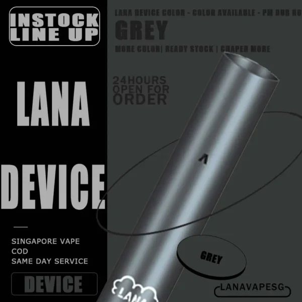 LANA DEVICE - SG VAPE SHOP COD The LANA DEVICE in our Singapore Store - LanaVape Sg Ready Stock , Get it now with us and same day delivery ! Specifications : Lana Electronic Cigarette Equipment With Lana Pod Inhalation Activation (Lana Pod Needs To Be Purchased Separately) 280mah Battery Rechargeable Metal Frosted Texture Shell Usb Charging Five Colors Available (Pearl White, Silver, Gray, Blue, Black) Battery Indicator Led Breathing Light ⚠️LANA DEVICE COLOUR AVAILABLE LINE UP⚠️ Black Blue Grey Red White ⚠️ONLY COMPATIBLE WITH LANA POD⚠️ SG VAPE COD SAME DAY DELIVERY , CASH ON DELIVERY ONLY. ORDER BEFORE 5PM , SAME DAY NIGHT SLOT 7PM – 10PM RECEIVED PARCEL. TAKE BULK ORDER /MORE ORDER PLS CONTACT US : LANAVAPESG WHATSAPP VIEW OUR DAILY NEWS INFORMATION VAPE : LANAVAPESG CHANNEL