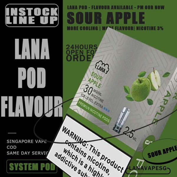 LANA POD | LANAVAPESG | LANASG | VAPE SG LANA POD - SG VAPE SHOP COD Lana replacement pre-filled pod from Lanavape used for lana device, or some pod device which mouthpiece size as same as Lana pods.It's made of PCTG and ceramic coil and comes with leakproof design.  Besides, It filled with 2.5ml capacity nicotine salt with various fruity flavors, which meet your dairy needs. The transparent pod comes with random LED light color when you inhaling, bring you extra cooling vaping experience. One pod can smoke about 500 to 600 times. After smoking, you can directly discard and replace the next one. Specifications: Nicotine 3% Capacity 2.5ml per pod Package Included: 1 Pack of 3 pods ⚠️LANA POD COMPATIBLE DEVICE WITH⚠️ DARK RIDER 3S DEVICE DD CUBE DEVICE INSTAR DEVICE RELX CLASSIC DEVICE SP2 BLTIZ DEVICE SP2 LEGENG SERIES DEVICE SP2 M SERIES DEVICE WUUZ DEVICE ZEUZ DEVICE LANA DEVICE ⚠️ LANA POD FLAVOUR LINE UP⚠️ Apple Berry Blast Berry Grape Fruit Blueberry Coffee Coke Cranberry Grape Green Bean Guava Ice Tea Kiwi Lemon Lychee Iced Mango Mango Milkshake Mineral Oolong Tea Orange Passion Fruit Peach Peach Grape Banana Peppermint Pineapple Popsicle Red Wine Root Beer Skittles Strawberry Milkshake Strawberry Watermelon Taro Tie Guan Yin Watermelon Mango Passion Cantaloupe SG VAPE COD SAME DAY DELIVERY , CASH ON DELIVERY ONLY. ORDER BEFORE 5PM , SAME DAY NIGHT SLOT 7PM – 10PM RECEIVED PARCEL. TAKE BULK ORDER /MORE ORDER PLS CONTACT US : LANAVAPESG WHATSAPP VIEW OUR DAILY NEWS INFORMATION VAPE : LANAVAPESG CHANNEL
