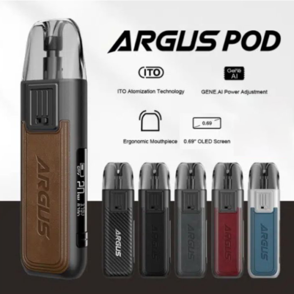 VOOPOO ARGUS - ( LANA VAPE SG ) VOOPOO ARGUS has the 4.5mL PnP Pod which is made of eco-friendly food-grade PCTG plastic. and the pod attaches to the Argus Pro seamlessly via a strong magnetic connection. Provide the simplest and most sanitary way of bottom filling oil. In addition to the PnP Pod in the suit, ARGUS Pro vape kit is also compatible with all of PnP atomizers, allowing you to fully experience its perfect taste. The kit included two PnP coils perfect for DL (direct lung) vaping. 0.3 ohm PnP-VM1 Coil and 0.15 ohm PnP-VM6 Coil. Additionally, the Argus Pro pod is compatible with all coils in the VOOPOO PnP Coil Series. Near the top of the Voopoo Argus Pro is the Innovative Infinite Airflow System, an adjustable dual-slotted airflow valve. Whether it is DL, Restricted DL, or MTL, there are almost no restrictions, and the airflow can be optimally adjusted to suit individual needs. SPECIFICATION: Size: 124 X 31 X 35mm Material: Alloy + Leather E-juice Capacity: 4.5ml Output Power: 5 - 80W Output Voltage: 3.2 - 4.2V Resistance: 0.1 - 3.0Ω Battery Capacity: 3000mAh Bult-in Battery PACKAGE INCLUDES: 1x ARGUS Pro Device 1x PnP Pod (4.5ml) 1x PnP-VM6, 0.15ohm 1x PnP-VM1, 0.3ohm 1x Type-C Cable 1x User Manual 1x Pod Protective Sleeves SG VAPE COD SHOP, CASH ON DELIVERY ONLY. FOR ALL VAPE MOD ONLY PRE-ORDER 7DAYS - 10DAYS WITHIN IN. TAKE BULK ORDER /MORE ORDER PLS CONTACT US : LANAVAPESG WHATSAPP VIEW OUR DAILY NEWS INFORMATION VAPE : LANAVAPESG CHANNEL