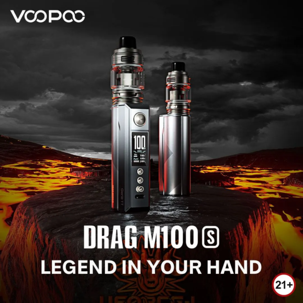 VOOPOO DRAG M100S - ( LANA VAPE SG ) VOOPOO Drag M100S starter kit is definitely a compact and versatile vaping solution. Its 5-100W output range, single 18650 or 21700 battery compatibility, and UFORCE-L Tank make it a standout choice for vapers seeking a perfect balance between portability and performance. Crafted from durable zinc-alloy, the Drag M100S showcases a visually striking design while remaining highly portable. With its Wattage, Smart, ECO, and TC Modes, this kit adapts effortlessly to your preferred vaping style, delivering outstanding flavor and vapor production. Features: 5W-100W Adjustable Wattage Powered by Single 18650 / 21700 Battery Innovative 3 Hole Air Inlet Leakproof Top Airflow Smart, ECO, TC Mode  Specifications: Size: 90 x 36 x 30mm Weight: 137.2g Resistance Range: 0.05-3.0Ω  Package included: 1x Voopoo Drag M100S Device 1x Voopoo UFORCE-L TANK (5.5ml) 1x Voopoo PnP-TW20 0.2Ω 1x Voopoo PnP-TW15 0.15Ω 1x Spare Bubble Glass (5.5ml) 1x Silicone Rubber Pack 1x 18650 Adapter 1x Type-C Cable 1x User Manual ⚠️AVAILABLE COLOR⚠️ Red & Black Antique Brass & Padauk Black & Darkwood Cyan & Blue Silver & Black SG VAPE COD SHOP, CASH ON DELIVERY ONLY. FOR ALL VAPE MOD ONLY PRE-ORDER 7DAYS - 10DAYS WITHIN IN. TAKE BULK ORDER /MORE ORDER PLS CONTACT US : LANAVAPESG WHATSAPP VIEW OUR DAILY NEWS INFORMATION VAPE : LANAVAPESG CHANNEL