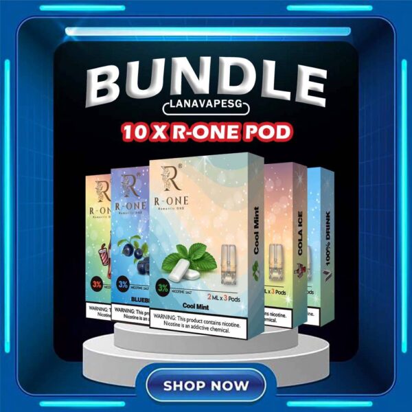 R-ONE POD X 10 BOX POD is cheaper BUNDLE SET from our LANAVAPESG customer , Choose 10pcs flavour and Get it now! ONLY SGD150 !!! FREE DELIVERY Specification : Capacity : 2ML Nicotine : 3% Package Included: 1 BOX of 3 pods R-ONE POD X 10 BOX POD FLAVOURS BUNDLE FLAVOUR LIST : Black Current Melon Ice Cola Ice Grape Ice Watermelon Peach Mango Lychee Energy Drink Banana Popsicle Ice Yakult Cool Mint Pineapple Long Jing Tea Taro Ice Cream 100% Drink Cuba Tobacco Green Bean Mocha Coffee Passion Fruit Strawberry Ice Blueberry Ice SG VAPE COD SAME DAY DELIVERY , CASH ON DELIVERY ONLY. ORDER BEFORE 5PM , SAME DAY NIGHT SLOT 7PM – 10PM RECEIVED PARCEL. TAKE BULK ORDER /MORE ORDER PLS CONTACT US : LANAVAPESG WHATSAPP VIEW OUR DAILY NEWS INFORMATION VAPE : LANAVAPESG CHANNEL