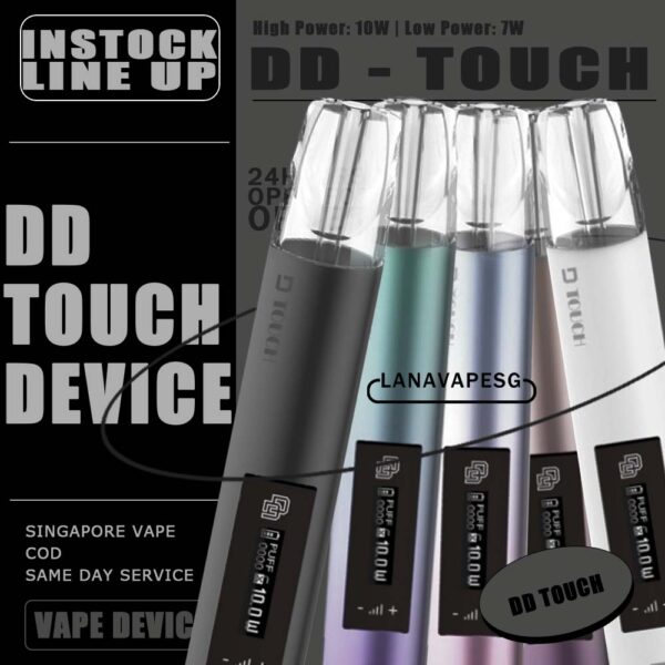 DD-TOUCH DEVICE - VAPE SG COD DD-Touch Device outsell is made of space aluminium, with obvious aroma experience and cool lighting effect. It has global intiative touch screen to adjust high and low power also. Specification : Low Power: 7W High Power: 10W Rechargeable via Type-C Cable Compatible Pod With : R-one Pod Relx Classic Pod Lana Pod Sp2 Pod Zeuz Pod Kizz Pod Color Available List : BLACK ADAM LOKI THOR VISION WINTER SOLDIER SG VAPE COD SAME DAY DELIVERY , CASH ON DELIVERY ONLY. ORDER BEFORE 5PM , SAME DAY NIGHT SLOT 7PM – 10PM RECEIVED PARCEL. TAKE BULK ORDER /MORE ORDER PLS CONTACT US : LANAVAPESG WHATSAPP VIEW OUR DAILY NEWS INFORMATION VAPE : LANAVAPESG CHANNEL