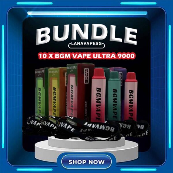 10 X BGM VAPE ULTRA 9000 DISPOSABLE 10 X BGM VAPE ULTRA 9000 DISPOSABLE FREE DELIVERY The BGM VAPE ULTRA has 9000 puff and is a rechargeable disposable vape , buy 1 pcs free 1 landyard also, Get it Now with our Vape singapore Shop! and BGM VAPE Ultra is a Cooling taste Disposable, if you like cool taste , this product must best for you enjot it! Specifications : 100% Original Product 12ML 9000 Puff Mesh Coil 600mah ⚠️BGM VAPE 9000 DISPOSABLE FLAVOUR LIST⚠️ Yacult Orange Jasmine Tea Mango Melon Litchi Ice Yacult Grape Tie Guan Yin Luch Ice Superb Mint Fuji Apple Pure Passion Peach Oolong Double Melon Pure Grape watermelon lychee Taro Creamy Peach Lychee Watermelon Black Tea SG VAPE COD SAME DAY DELIVERY , CASH ON DELIVERY ONLY. ORDER BEFORE 5PM , SAME DAY NIGHT SLOT 7PM – 10PM RECEIVED PARCEL. TAKE BULK ORDER /MORE ORDER PLS CONTACT US : LANAVAPESG WHATSAPP VIEW OUR DAILY NEWS INFORMATION VAPE : LANAVAPESG CHANNEL