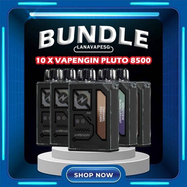 10 X VAPENGIN PLUTO 8500 DISPOSABLE 10 X VAPENGIN PLUTO 8500 DISPOSABLE FREE DELIVERY The Vapengin Pluto 8500 Puffs, is a revolutionary vaping device packed with advanced features. Its sleek Crystal Case Design not only adds a touch of elegance but also provides durability. With the Power Display, you can easily monitor the battery level, ensuring uninterrupted vaping pleasure. The eJuice Display allows you to keep track of your e-liquid consumption for a hassle-free experience. With an impressive capacity of 8500 Puffs, this device ensures long-lasting vaping sessions. The generous 17ml e-Juice Capacity ensures fewer refills, while the optional Nicotine Strength of 50mg or 20mg caters to individual preferences. Equipped with a reliable Mesh coil, the Vapengin Pluto delivers smooth and flavorful hits. The 500mAh rechargeable battery ensures extended usage and the convenient Type-C Fast Rechargeable port offers quick and efficient charging. This compact device is perfect for on-the-go vaping. Experience the ultimate vaping satisfaction with the Vapengin Pluto 8500 Puffs Disposable eCig. Specifications : Nicotine 50mg (5%) Approx. 8500 puffs Rechargeable Battery Smart Screen Indicator Charging Port: Type-C ⚠️VAPENGIN PLUTO 8500 DISPOSABLE FLAVOUR LIST⚠️ Caramel Popcorn Cranberry Strawberry Guava Pear Honeydew Blackcurrant Kopi Mango Blackcurrant Rootbeer Float Yakult Original Lemon Ice Water SG VAPE COD SAME DAY DELIVERY , CASH ON DELIVERY ONLY. ORDER BEFORE 5PM , SAME DAY NIGHT SLOT 7PM – 10PM RECEIVED PARCEL. TAKE BULK ORDER /MORE ORDER PLS CONTACT US : LANAVAPESG WHATSAPP VIEW OUR DAILY NEWS INFORMATION VAPE : LANAVAPESG CHANNEL