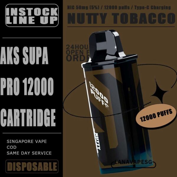 AKSO SUPA PRO DISPOSABLE 12000 - CARTRIDGE ONLY The AKSO Supa Pro 12000 Disposable Cartridge is a cutting-edge close pod system Vape featuring advanced chipsets for precise battery and liquid measurements. It equips an auto-lock safety feature that enhances user security, and with 12 flavor options, it offers a diverse vaping experience. Specification : 12ml eliquid Chip set tech Type c rechargeable Blue LED : Unlock and boost (Press the button to boost experience) Blue and green LED: Child lock (Press button for 3 second) ⚠️AKSO SUPA PRO 12000 CARTRIDGE FLAVOUR LIST⚠️ Nutty Tobacco Pomegranate Plum Guava Pineapple Orange Minty Gum Peanut Butter Toast Ice Watermelon Apple Asam Boi Triple Mango Mango Lime Grape Rootbeer Blackcurrant Yakult SG VAPE COD SAME DAY DELIVERY , CASH ON DELIVERY ONLY. ORDER BEFORE 5PM , SAME DAY NIGHT SLOT 7PM – 10PM RECEIVED PARCEL. TAKE BULK ORDER /MORE ORDER PLS CONTACT US : LANAVAPESG WHATSAPP VIEW OUR DAILY NEWS INFORMATION VAPE : LANAVAPESG CHANNEL